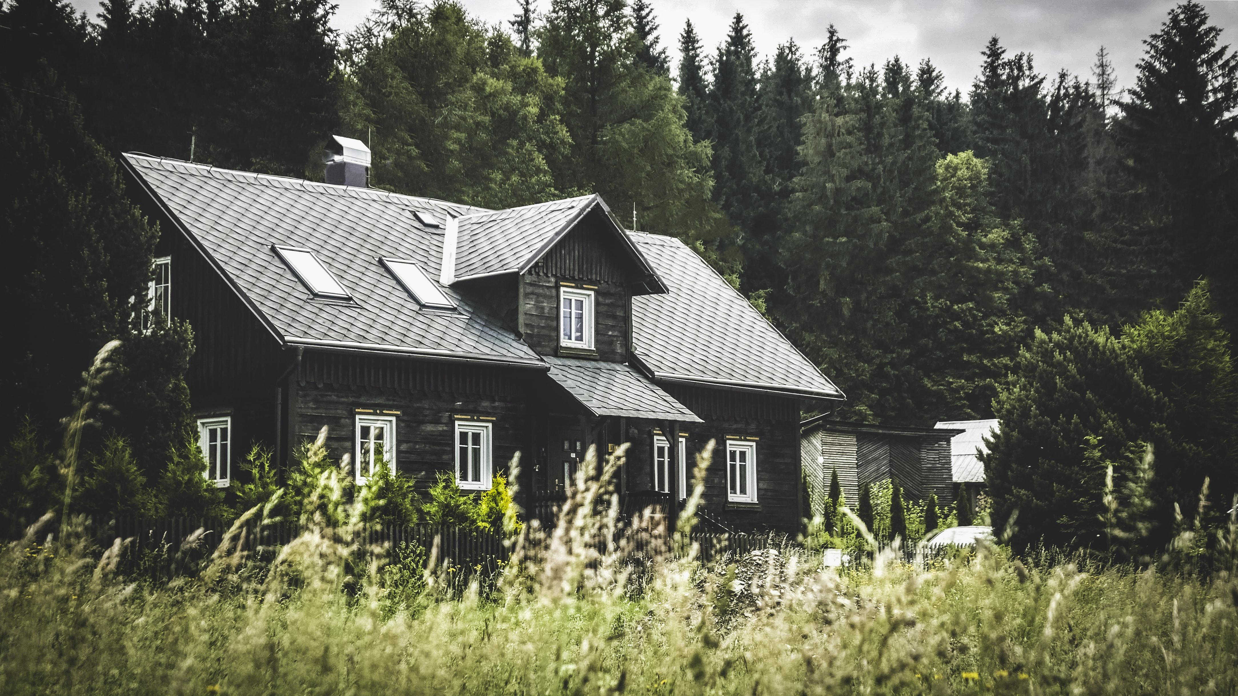 Dark colored house